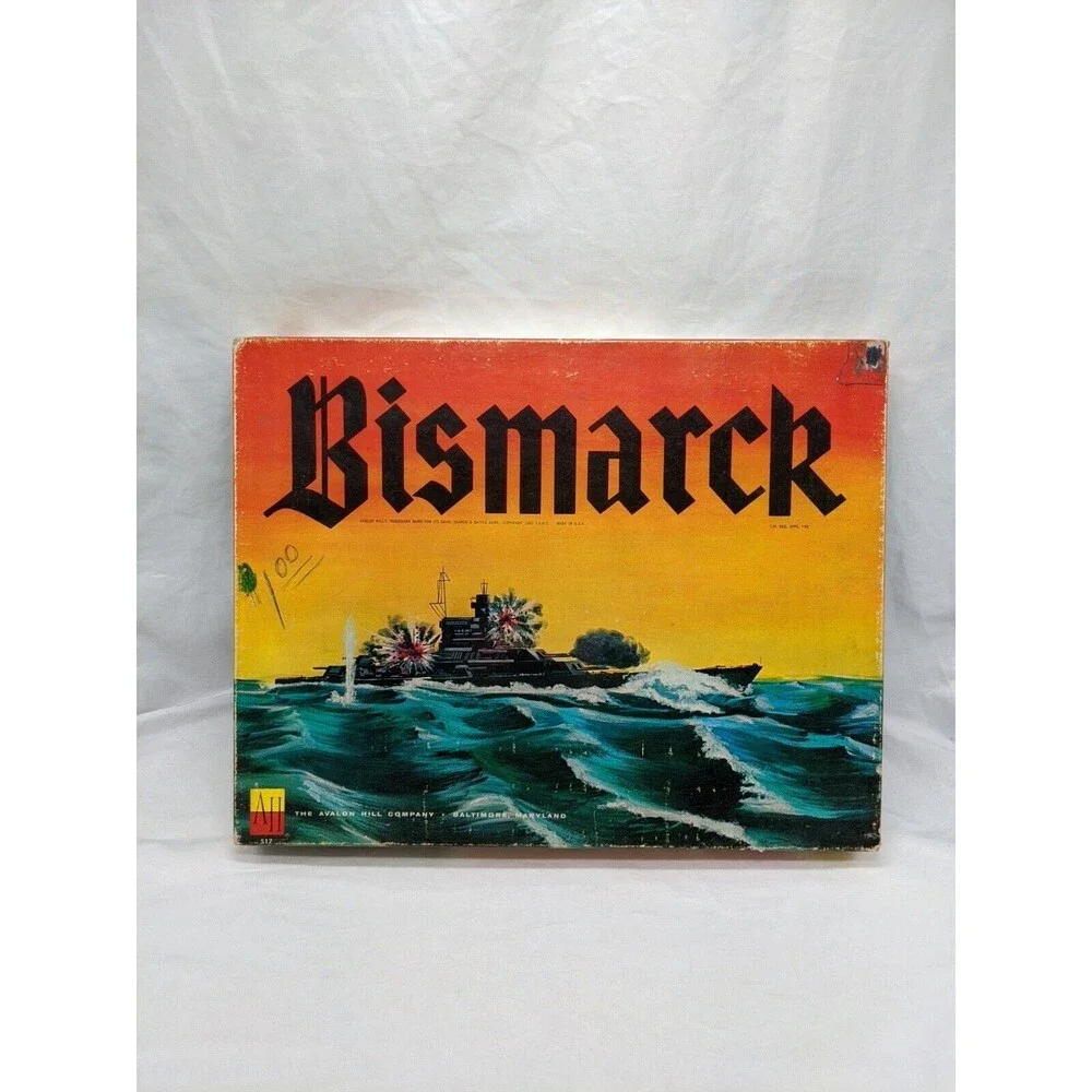 Avalon Hill Bismark Board Game Complete